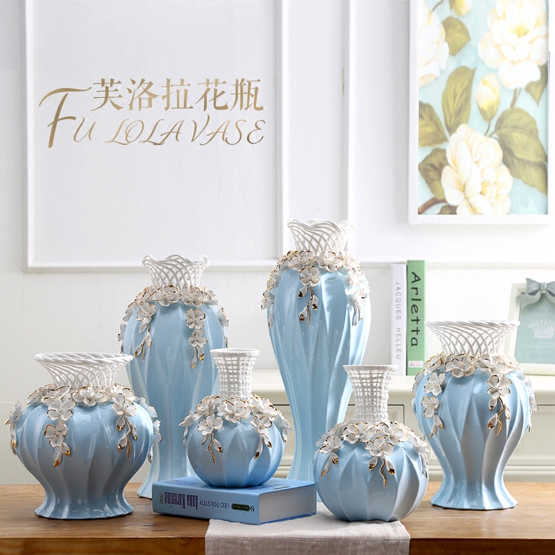 正品打折创意落地花瓶摆件欧式陶瓷客厅电视柜插花干花现代简约家居装饰品 原价89.00元 现价89.00元包邮抢购专卖店品牌专卖