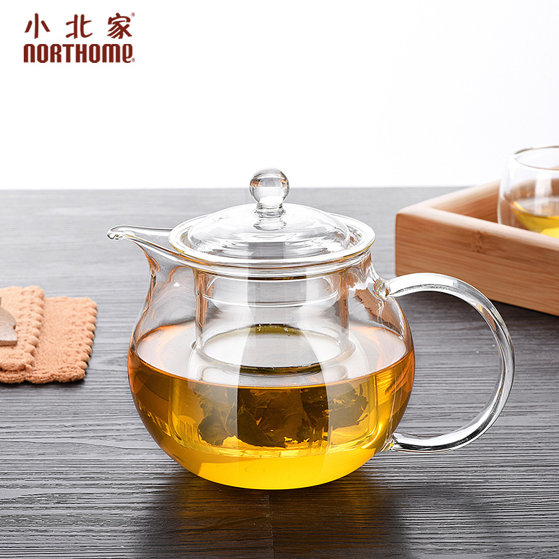 小北家NORTHOME 加厚 耐热玻璃茶壶过滤内胆透明茶具 挑嘴防侧漏