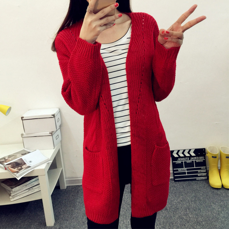 [2015爆款]2015秋冬新款高领毛衣<em>长裙</em>粗线针织