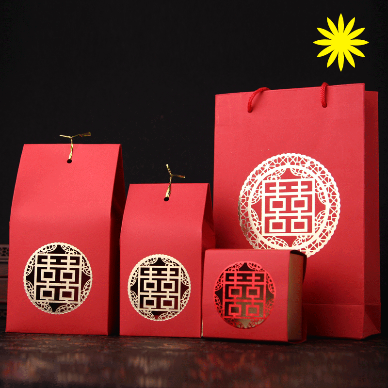 中式 喜糖袋喜糖盒子 结婚婚庆婚礼用品红色创意2015糖盒礼品盒袋