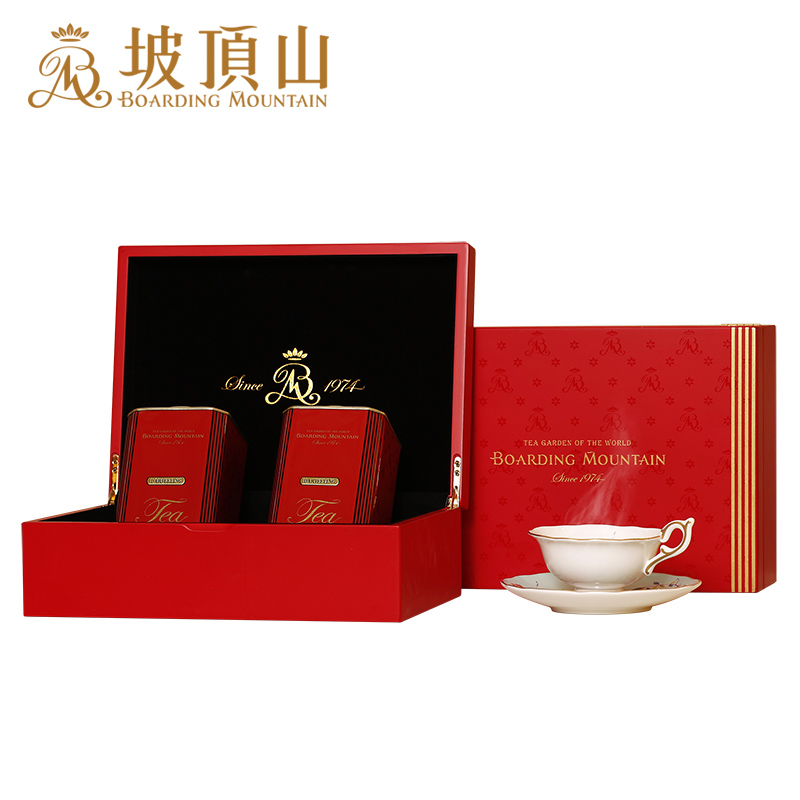 坡顶山茶叶嘉士帕四大红茶大吉岭印度红茶礼盒高端高档240g