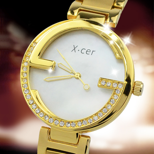 015爆款]xcer香雪儿专柜正品直销土豪金手表玫