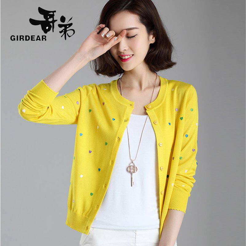 2014秋季正品新款韩版长袖<em>针织</em>衫<em>开衫女短款</em>