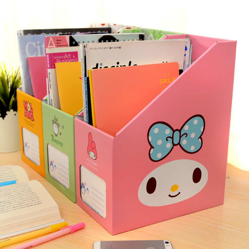 安安家 韩国文具纸质DIY桌面收纳盒 办公桌大号创意文件整理盒