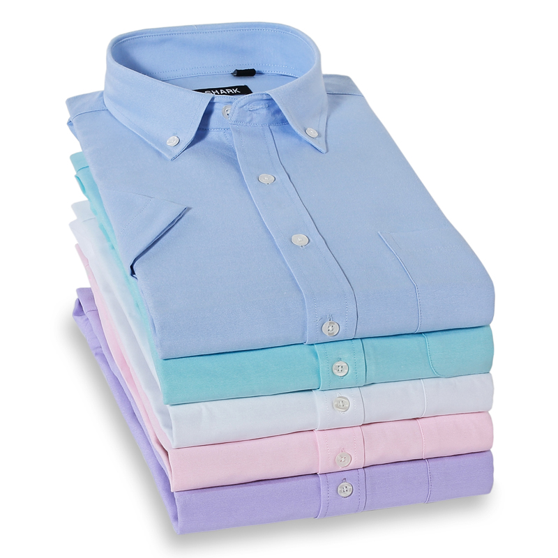 [2015爆款]春季亚麻纯色立领衬衫男士短袖修身