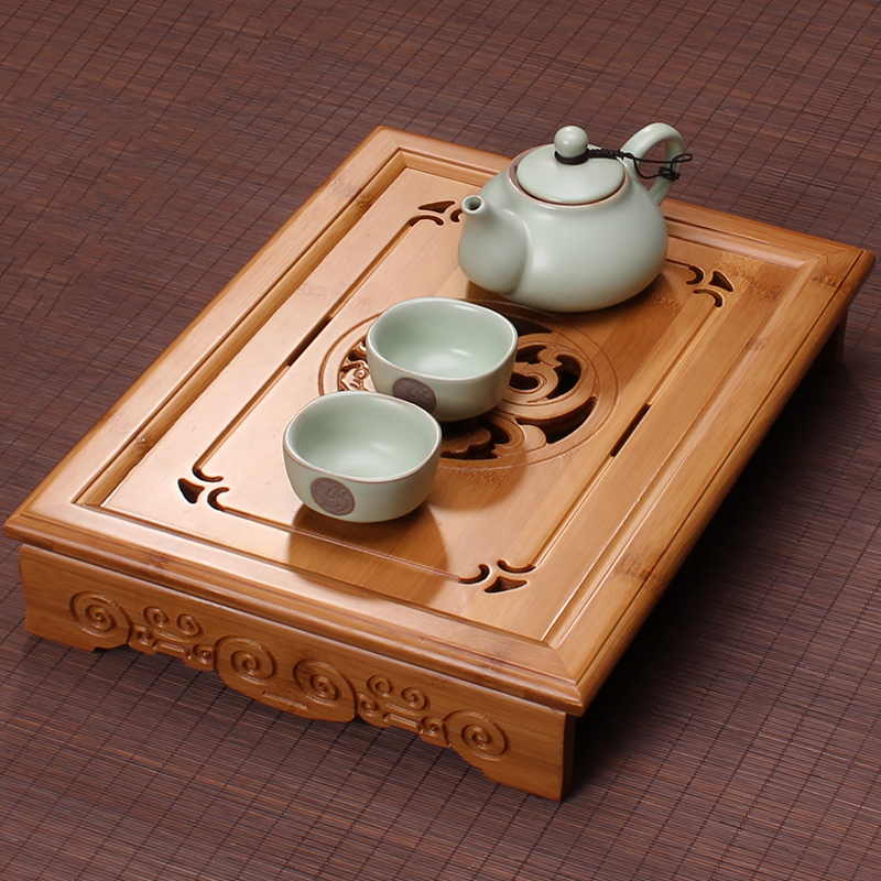 醉匠 竹制茶盘茶具小盛水茶台楠竹大盛水茶海竹道小茶盘套装特价
