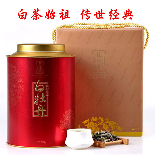 天湖茶业 福鼎白茶 绿雪芽有机茶 老白茶饼 金桶高级白牡丹230G