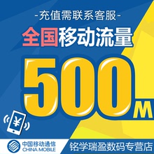 全国移动流量充值500MB手机上网流量叠加包手机流量加油包2g3g4g