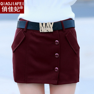 购买<em>短裤</em>秋冬<em>2015新款</em>高腰毛呢<em>短裤女冬</em>款外