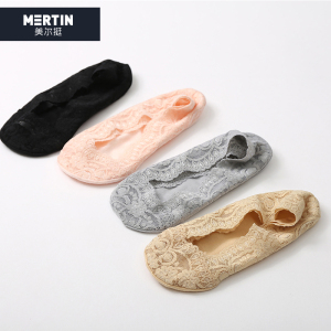 薄款隐形袜蕾丝花边船袜