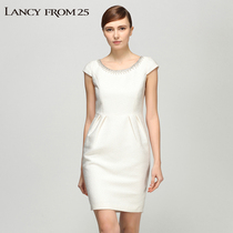 LANCY朗姿2014新女夏装短袖连衣裙LC1420