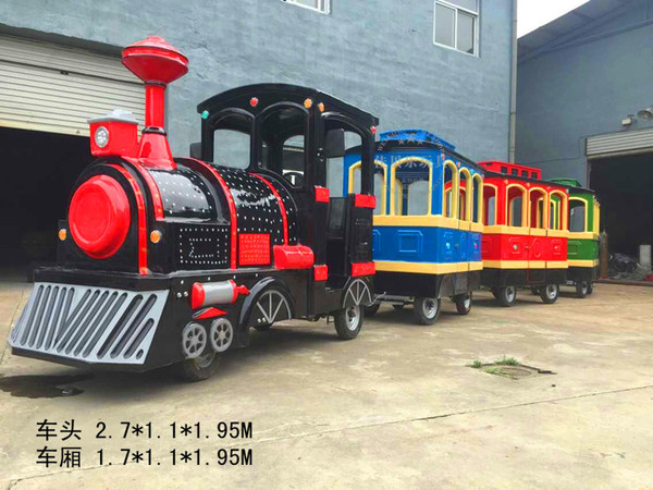 热销游乐场设施 大型室外无轨道小火车 厂家直