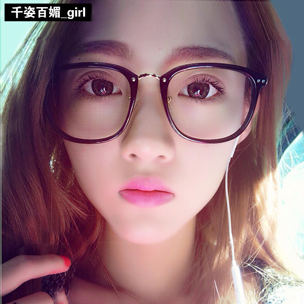 热销框架眼镜 韩版 复古潮大脸防辐射眼镜框女