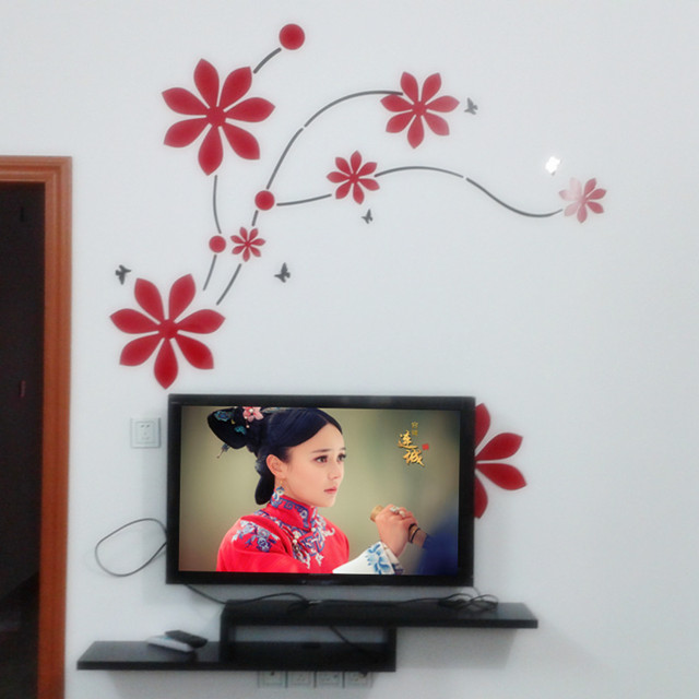 [2015爆款]水晶立体墙贴客厅电视背景墙卧室沙