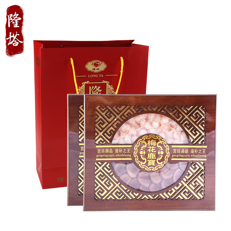 隆塔 鹿茸片礼盒装  鹿茸血片加鹿鞭片 东北鹿宝礼盒 吉林红粉片