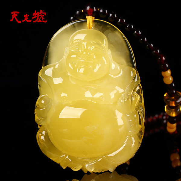 正品项链 天光墟<em>琥珀</em>佛头吊坠老<em>蜜蜡</em>佛<em>挂件</em>女