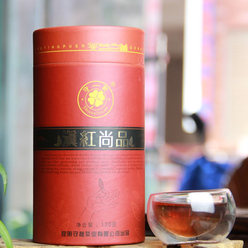 云南茶叶 守一轩金芽红茶 滇红尚品120G散装 春茶凤庆蜜香红金螺