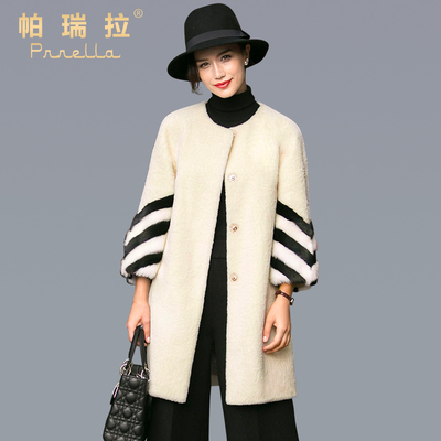 帕瑞拉2016秋冬新款羊剪绒大衣女大码宽松水