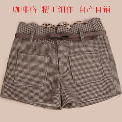 [<em>2015</em>爆款]<em>毛呢短裤</em>女秋冬款2014新款女士冬季
