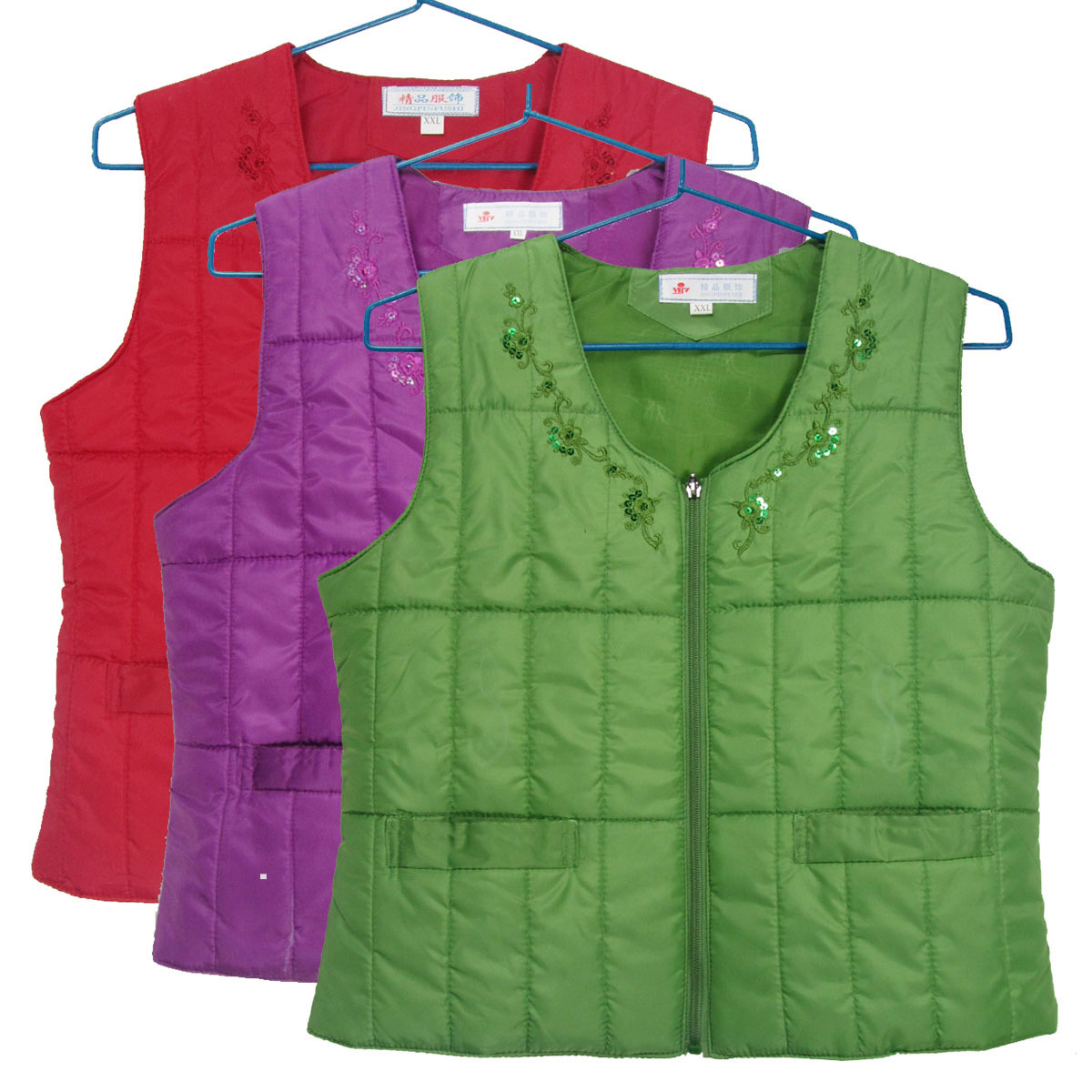 秋冬新款羽绒棉中老年女修身马甲坎肩马夹背心