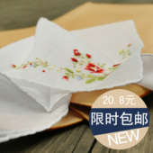 出国送礼手信复古中国风文艺手工刺绣薄棉手帕 玫瑰花语 江南绣坊