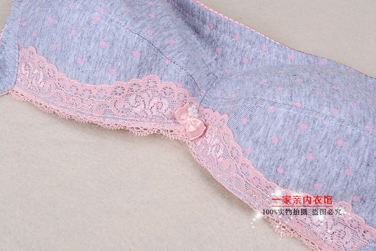 钢圈内衣纯棉<em>文胸海绵</em>少女<em>胸罩</em>发育期中学<em>生</em>1