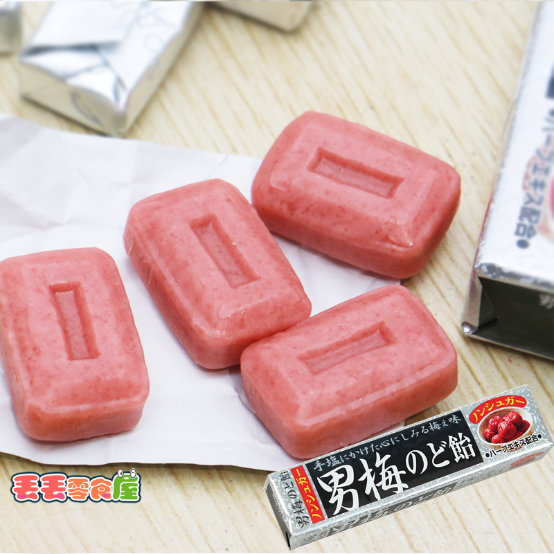 日本进口糖果诺贝尔NOBEL男梅梅子紫苏润喉糖42g10粒 酸咸重口味