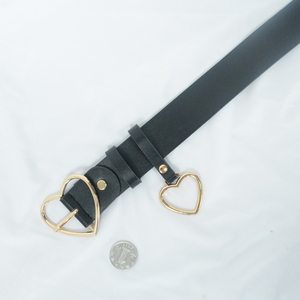 复古爱心针扣皮带