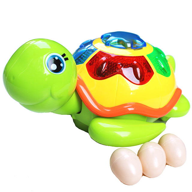 儿童电动玩具会下蛋的乌龟电动万向轮灯光音乐生蛋龟小孩益智玩具