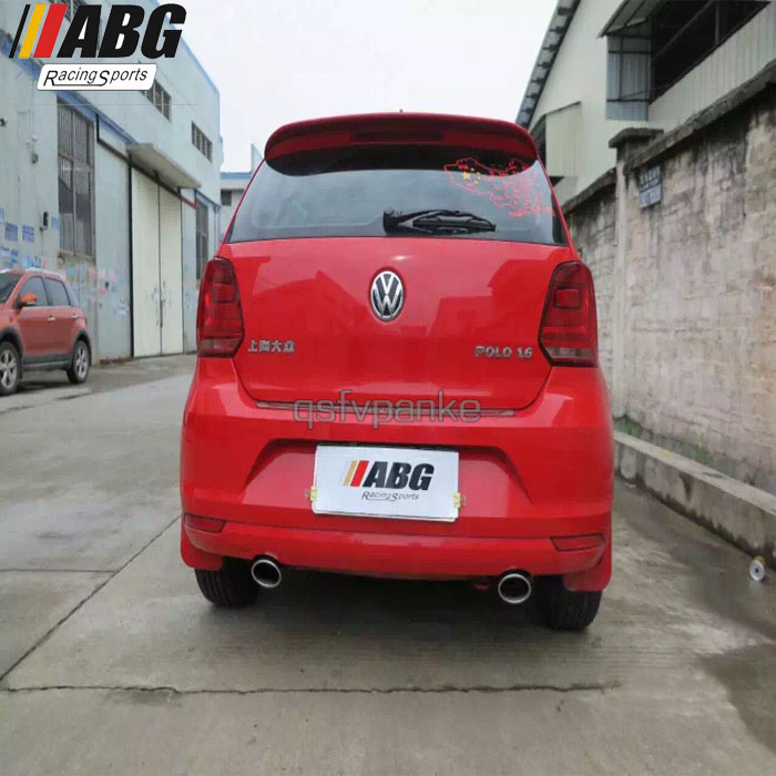 abg 15款新polo波罗1.6改装排气管 内回压鼓双边单出跑车声音排气