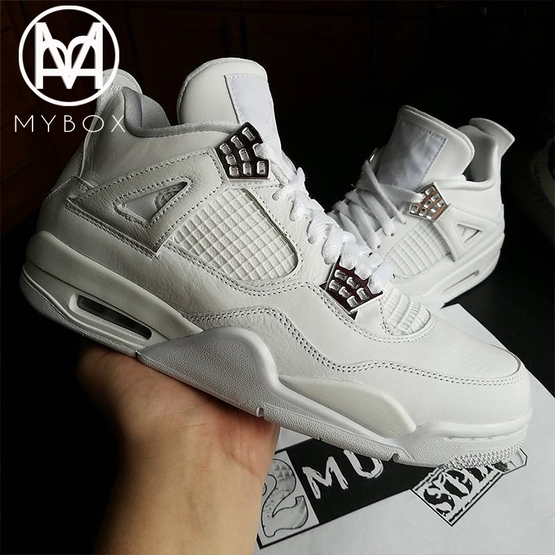 上尚air jordan 4 pure money aj4 白银 纯白 篮球鞋 308497-100