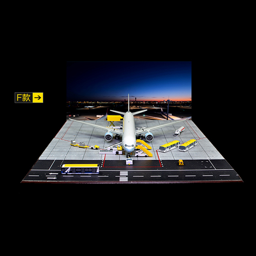 1:400 客机模型 拍摄 精选机场航站楼停机坪 绝美夜景