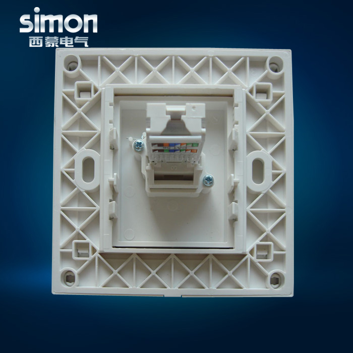 simon西蒙开关插座56系列86型电脑信息网线面板墙壁网络v55218网