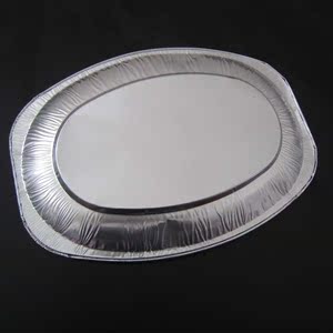 椭圆一次性铝箔餐盒锡纸碗熟食托盘火鸡盘烧烤