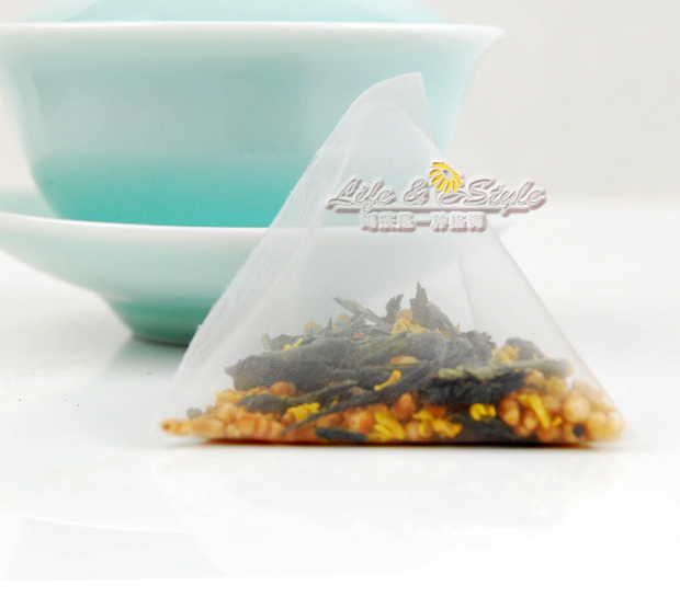 桂花玄米茶|蒸青绿茶炒米茶 桂花茶 花草茶组合茶包 花茶茶叶