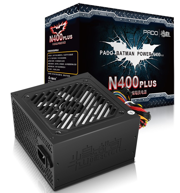 电脑电源 台式机电源半岛铁盒n400plus 400w静音宽幅电脑供电开关