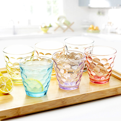 【特价专场】彩色耐热水杯玻璃杯子套装透明创