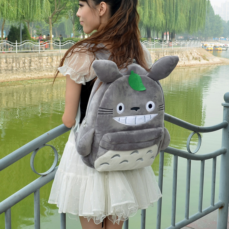 淘宝网韩版毛绒双肩包女学生书包 可爱学院风