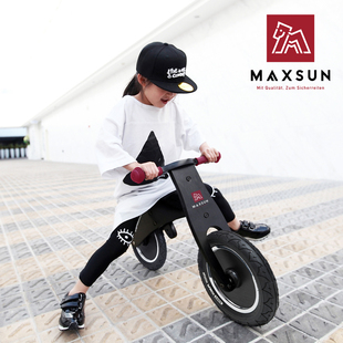 maxsun儿童平衡车 无脚踏自行车宝宝学步滑行车木制滑步车1-3-6岁