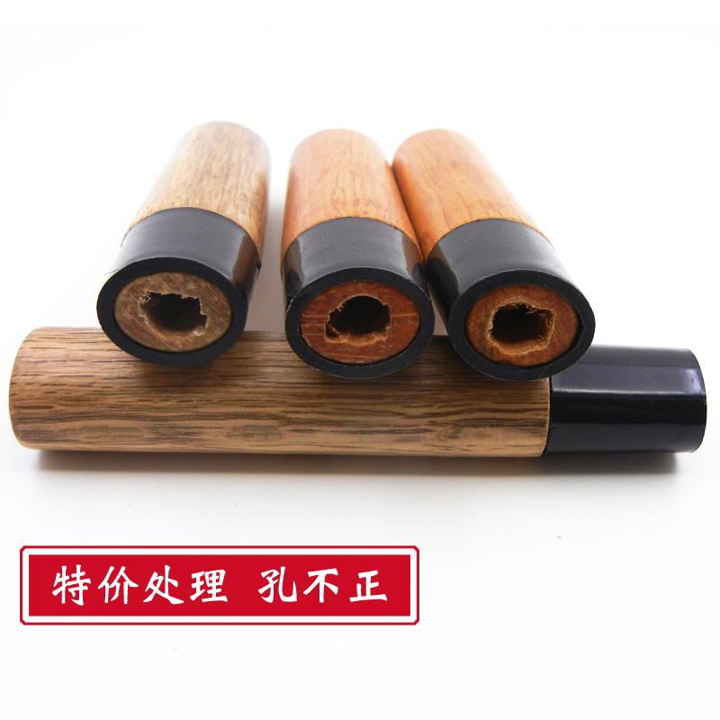 黄绸木菜刀把刀柄 圆木穿心刀手柄老式菜刀木柄传统铁手工刀配件