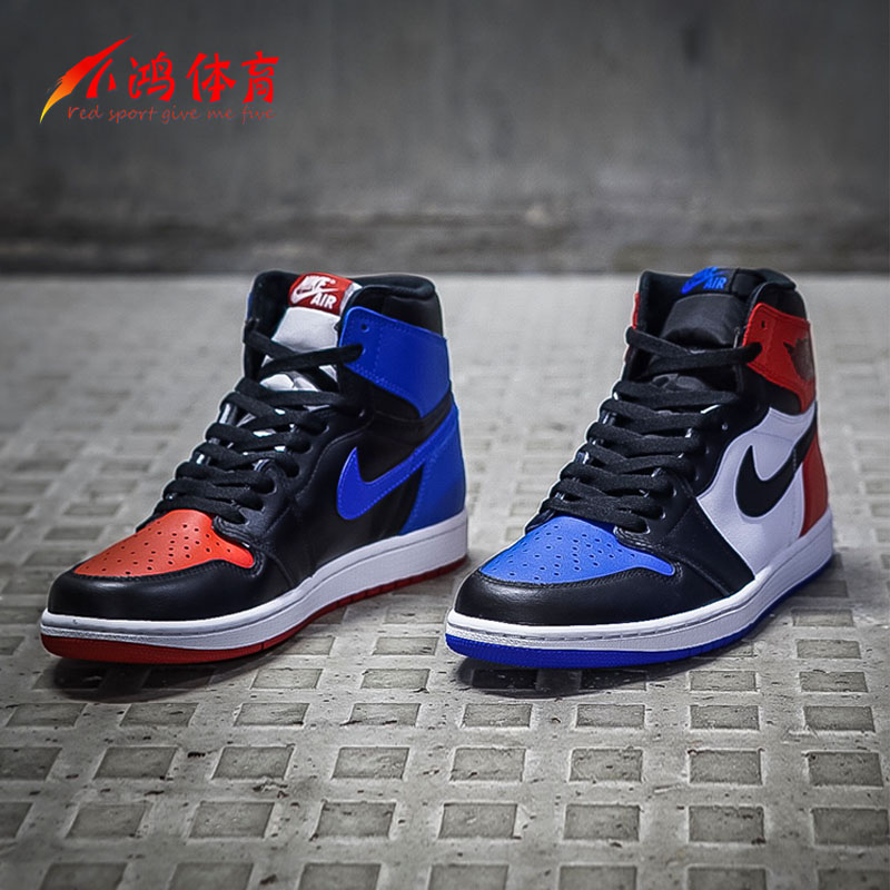 小鸿体育air jordan 1 ogtop3 aj1 乔1鸳鸯红蓝555088-575441-026