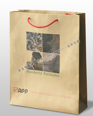 APP造纸厂 印刷礼品袋定做 复古纸袋 手提袋加