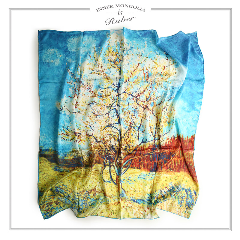 正品[方巾]菲拉格慕女方巾评测 小方巾的系法图