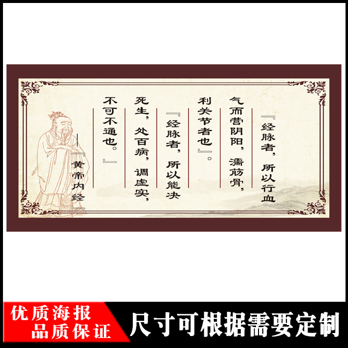 传统中医文化标语挂图 中医文化墙宣传展板大图 中医传承海报挂图