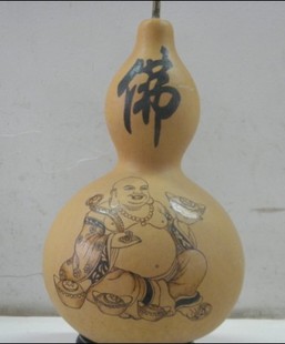 精品纯手工烙画葫芦,弥勒佛吉祥如意,笑口常开辟邪 保平安