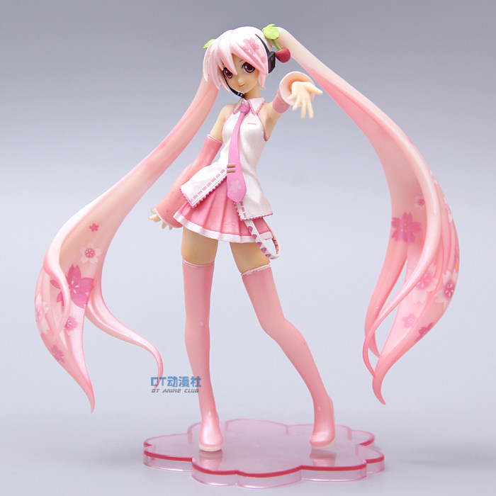 hatsune miku初音未来模型粉色樱花初音手办美女摆件玩具动漫周边