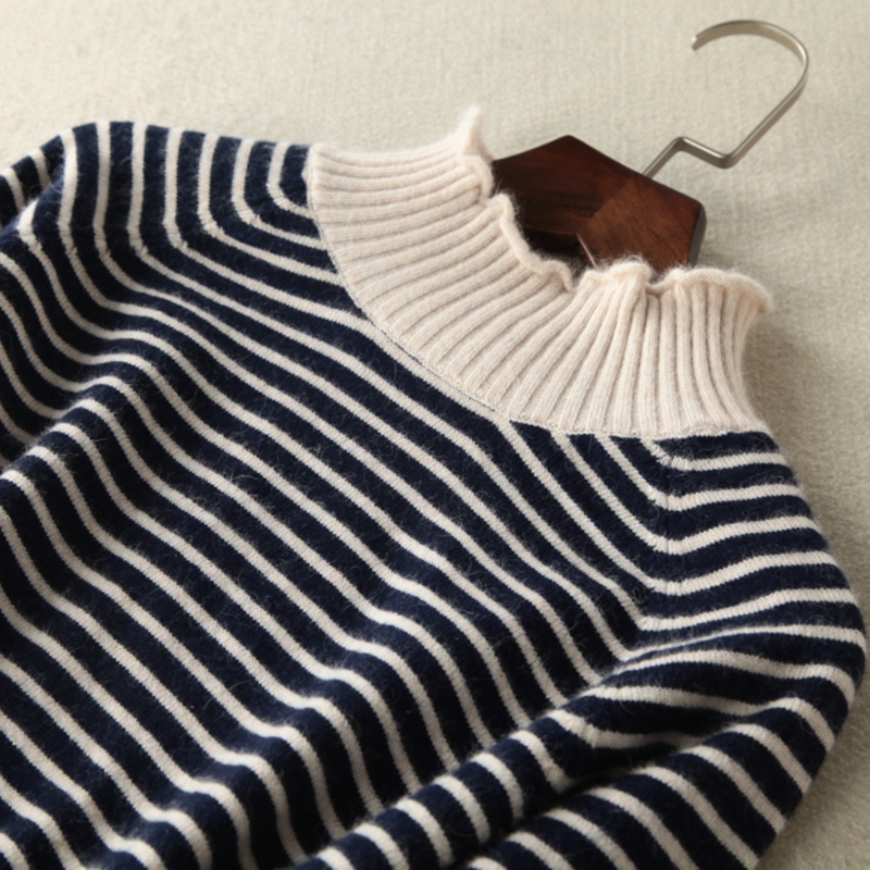 正品[高领毛衣领子怎么翻]高领毛衣领子穿法评