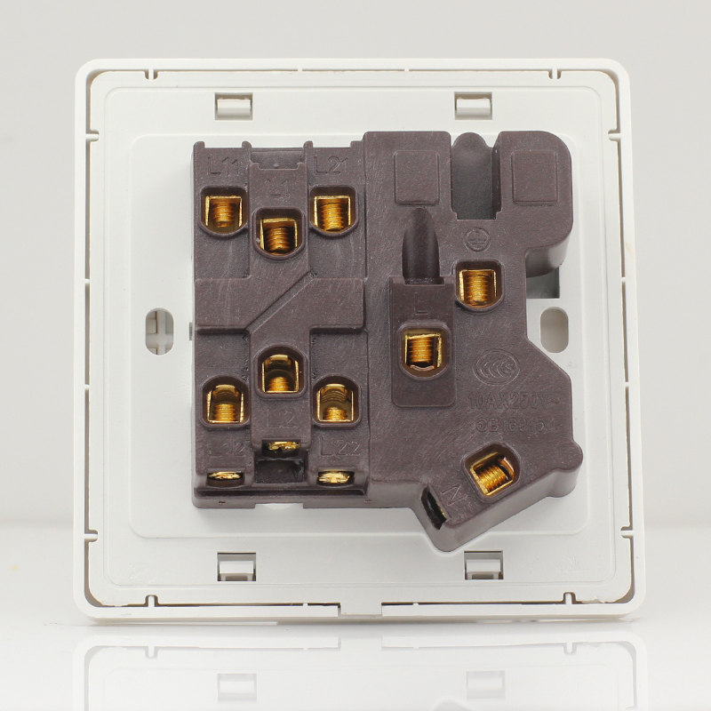 国际电工插座面板 双开双控五孔 二开五孔双控插座带开关墙壁开关