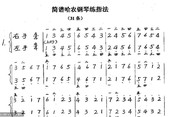 简谱练指法 带指法 简谱柏婀农钢琴练指法 双手简谱