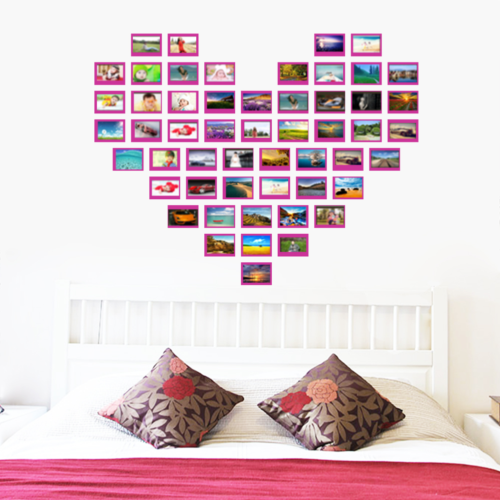 colorcasa 爱心相框 客厅卧室温馨浪漫照片墙装饰创意